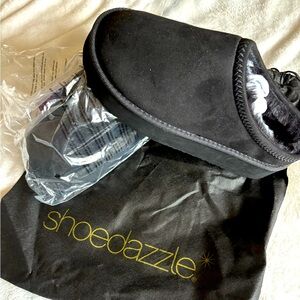 Shoedazzle black platform Ugg style slippers